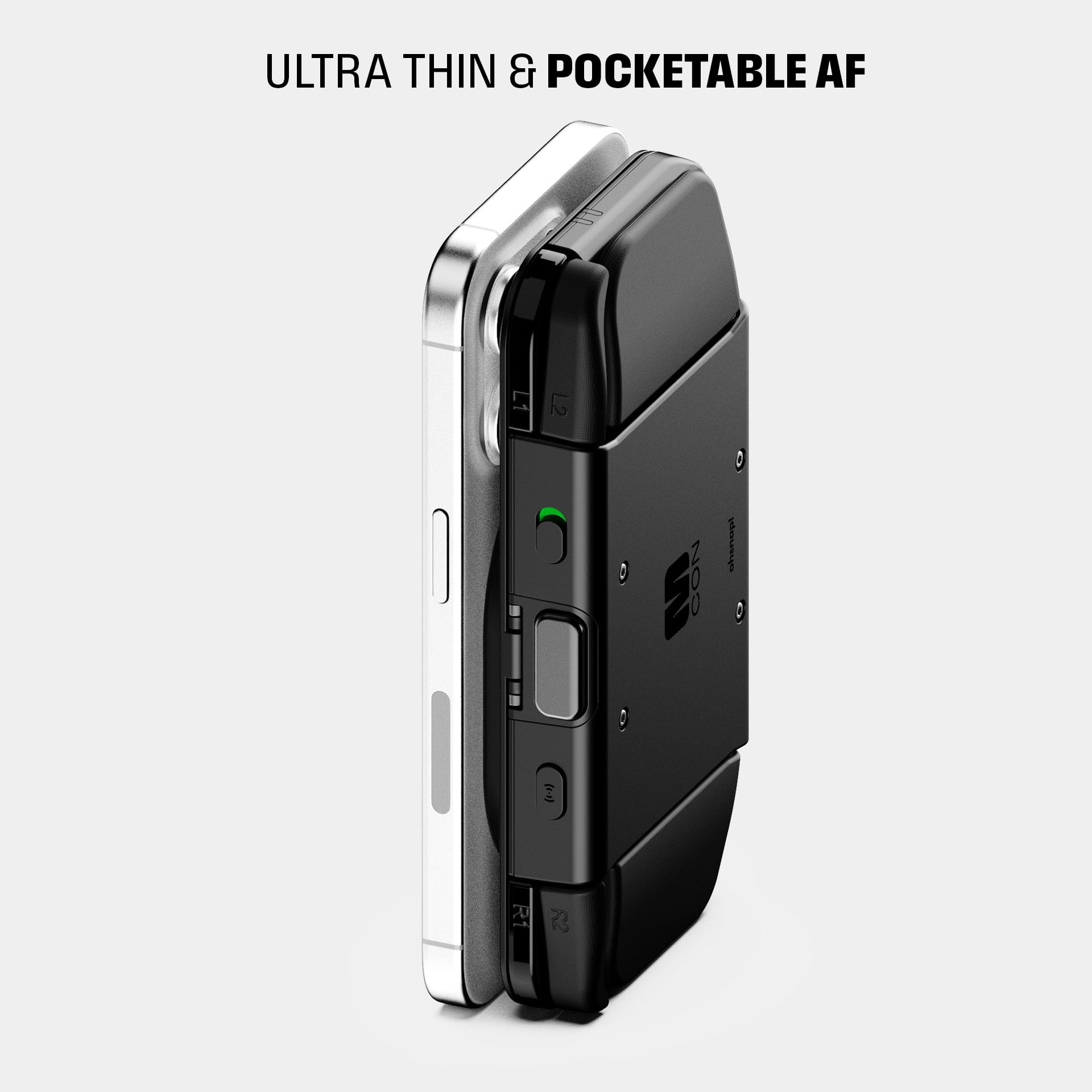 OhSnap MCON 折り畳み式スマホコントローラー MCON Magnetically-Attached Mobile Gaming Controller by Ohsnap