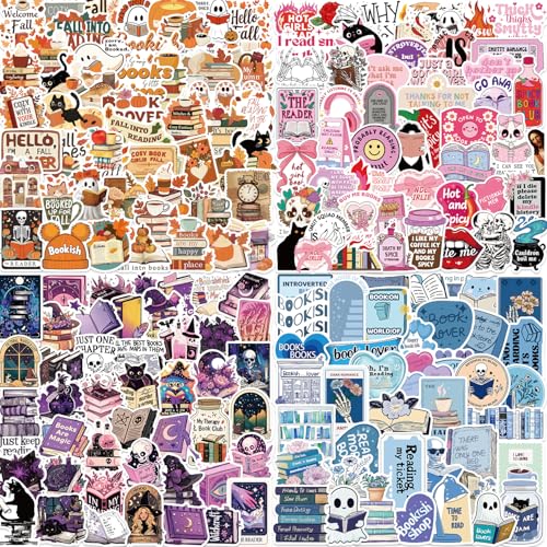 200 Sticker-Set für Kindle - Wasserdichte Bücher-Liebhaber Aufkleber für Kindle, Bücher & Flaschen | Lese-Geschenk für Jugendliche/Erwachsene