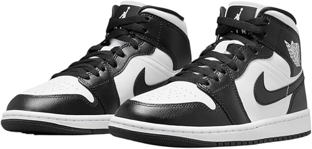 Amazon.com | Jordan 1 Mid Women White/Black-Panda Mid DV0991-101