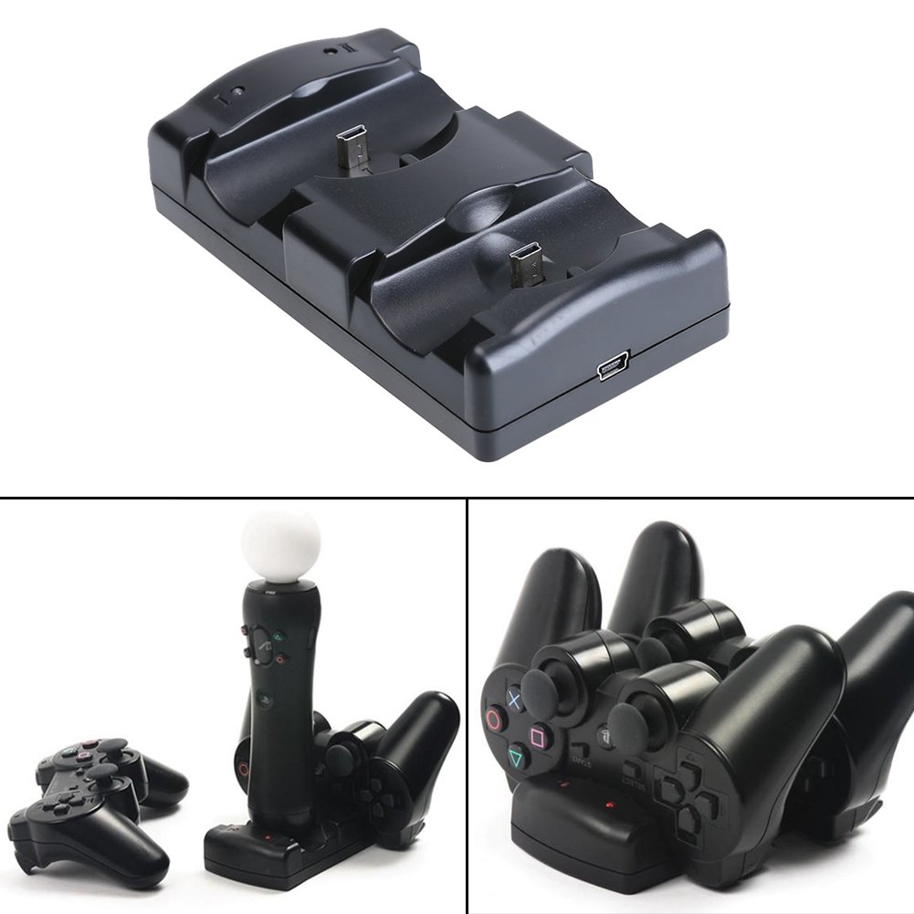 Pionowa stacja ładująca, profesjonalny kontroler do gier, stacja ładująca do kontrolera bezprzewodowego PS3/PS3 Move