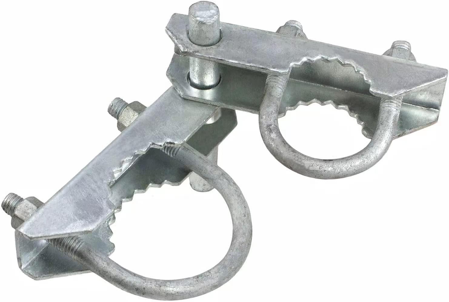 2 Pack 180 Degree Hinge Chain Link Gate for 2-7/8" Post - 1-5/8 & 1-7/8" Gate Frame Chain Link Post Gate Hinge (Includes Hinge U Bolts - 1 Hinge Assy)