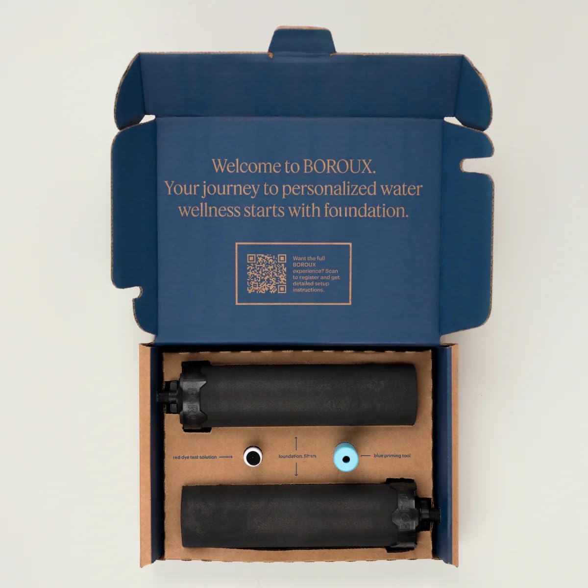 Boroux Foundation Schwarze Wasserfilter für Schwerkraft-Wassersysteme (2er Set)