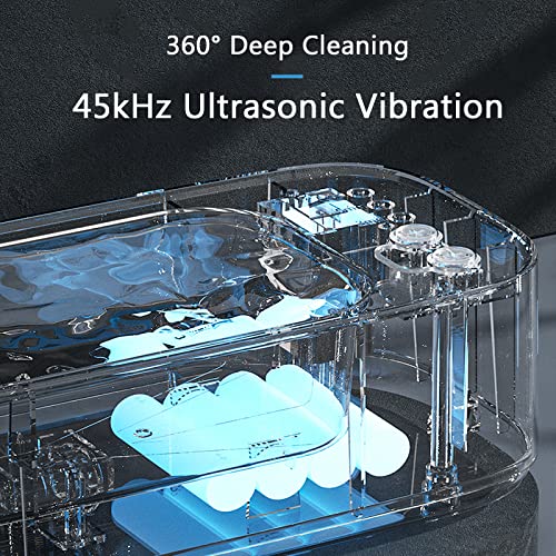 Ultrasonic Jewelry Cleaner, 45Khz 360 Degree Glasses Cleaner With 2 Cleaning Cloth, 3 Time Modes Portable Electronic Cleaner Machine For Ring Glasses Retainer All Silver/Gold Jewelry(Pink) #TOP1
