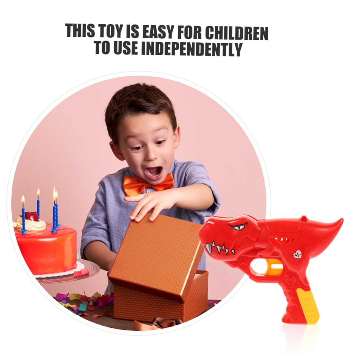 Porta Lecca di Dinosauro in Plastica Rosso Facile da Usare Design Creativo per Feste e Ragazzo Ragazza Divertente Giocattolo