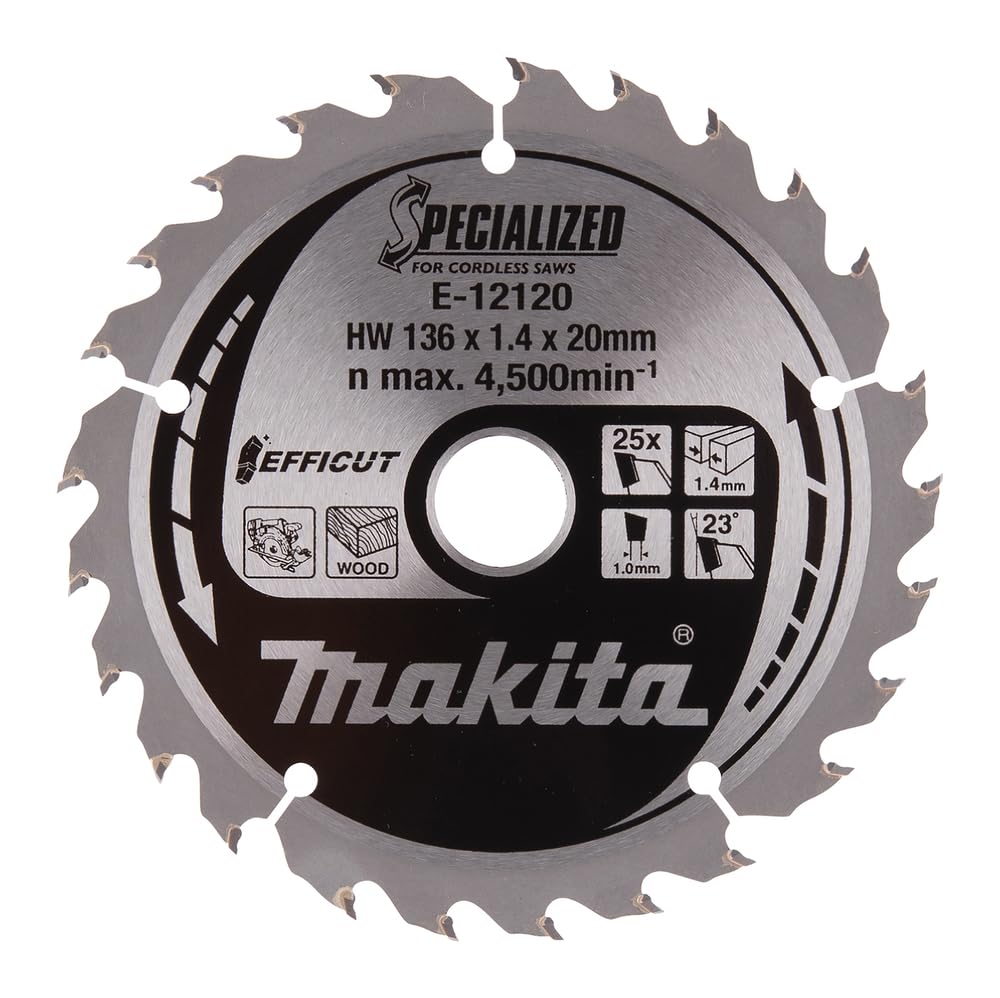 Makita Silver E-12108 Tct Efficut Saw Blade 136 X 20 X 25T