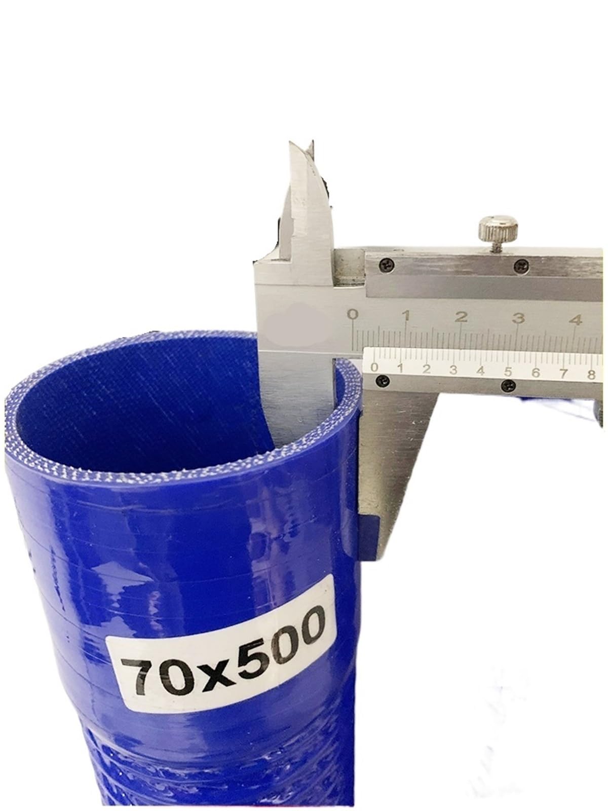 Manguera de Silicona de Vacío Manguera flexible de silicona azul 500 mm longitud y 2 abrazaderas. Tubo admisión aire para radiador alta presión temperatura (ID30-1000 mm)(Blue ID100X500MM)