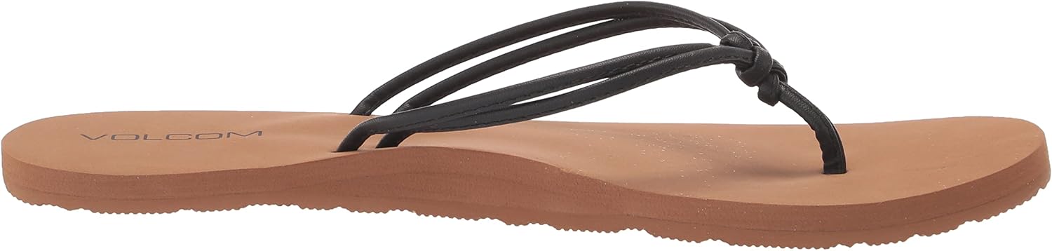 Volcom Women's Forever and Ever Flip Flop Sandal 6 Black