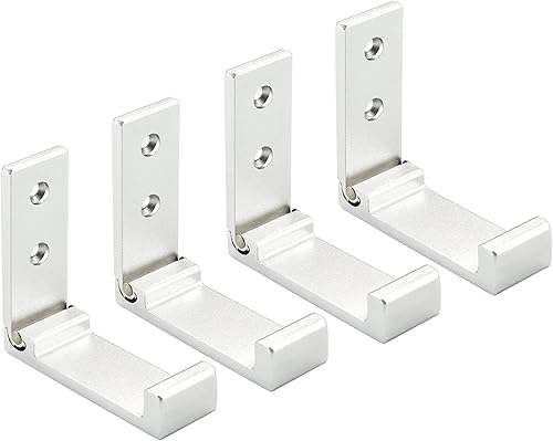 Miniatura 1 de Ganchos plegables para abrigos, ganchos de pared para colgar colgadores de tela de aleación de aluminio, colgador de abrigos, auriculares, gancho
