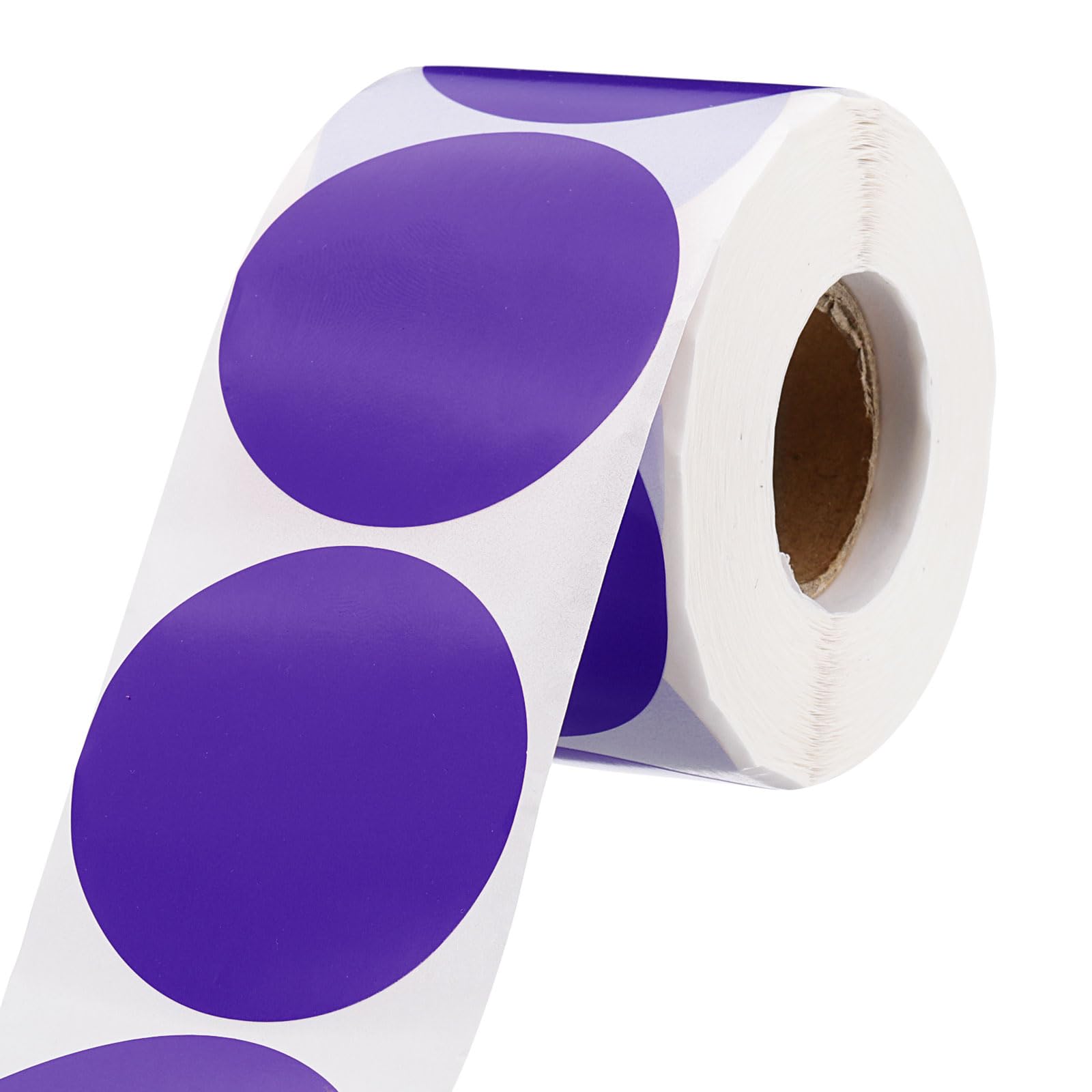sourcing map 2 Inch Circle Dot Stickers Color Coding Labels Blank Round Label Waterproof Self-Adhesive Sticker for Envelope Document Organize Gift Box (Purple, 1 Roll, 500Pcs/Roll)