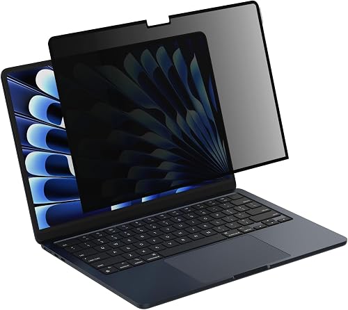 Belkin ScreenForce TruePrivacy Screen Protector for MacBook Air 13 M2, Anti-Glare Privacy, 2H Hardness, Removable & Reusable, Silicone Attachment, Easy Snap-On & Off Application