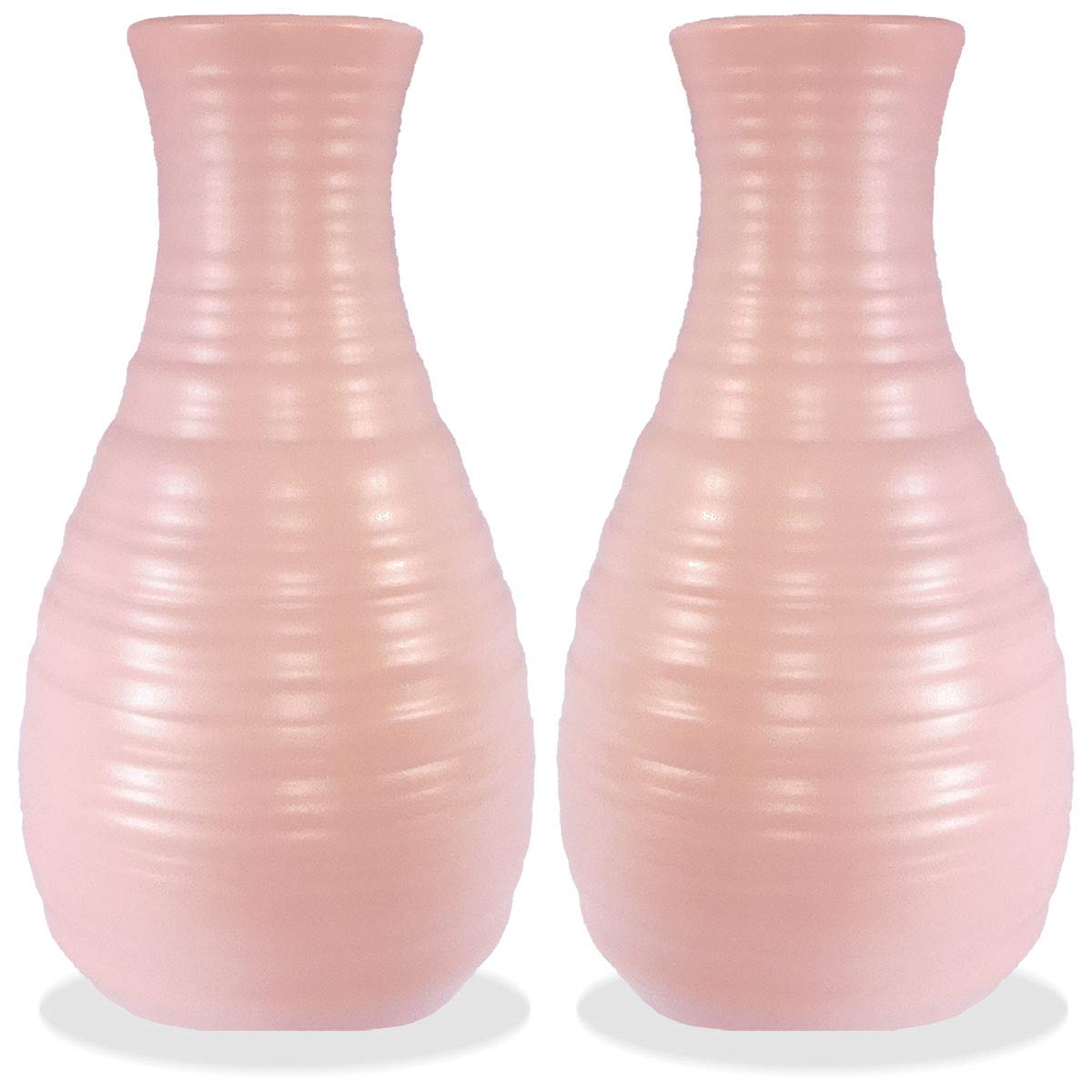 Buy 2 Pack Ceramic Look Plastic Vase for Flower, Unbreakable Flower