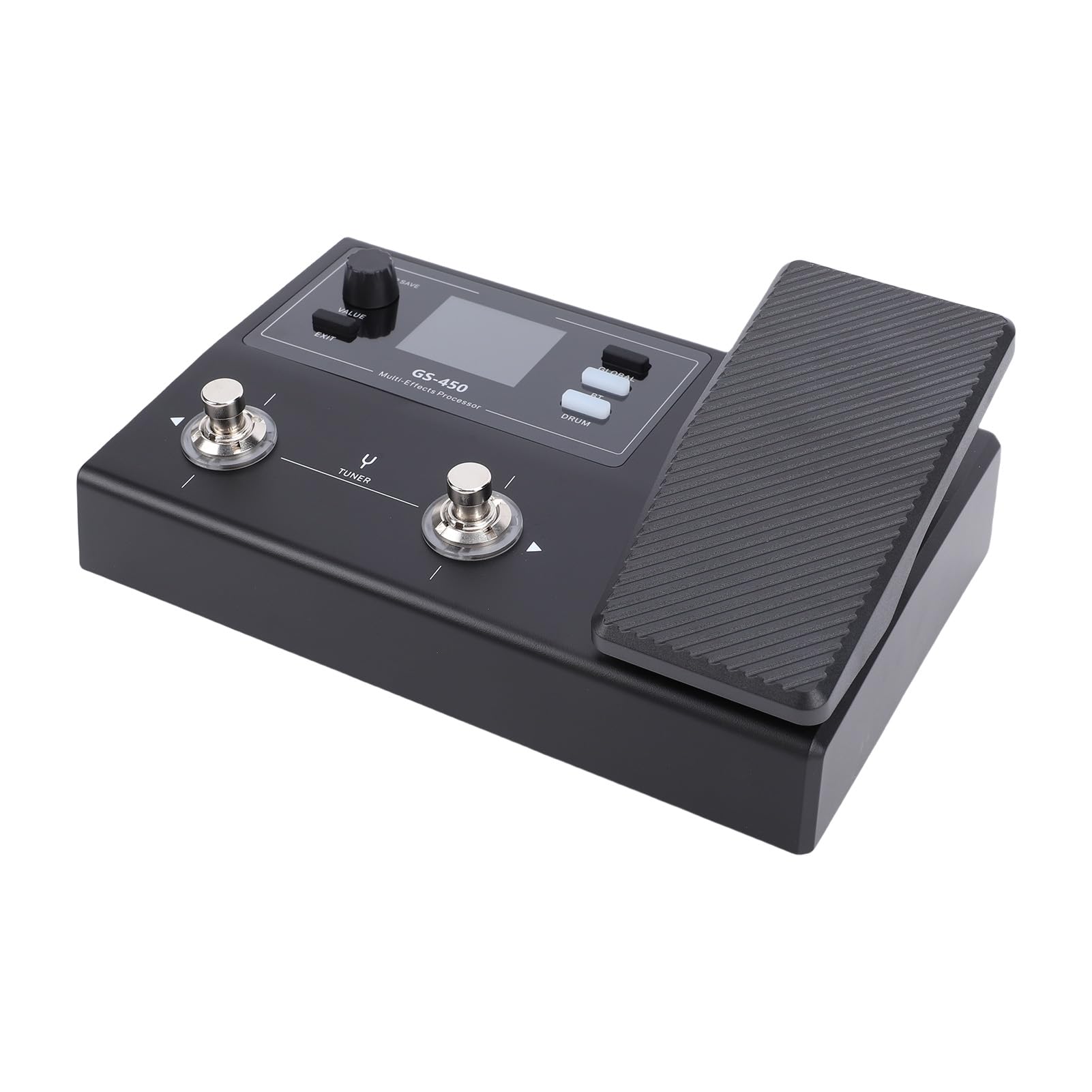 RiToEasysports Pedal de Efectos de Guitarra, Procesador Multiefectos con Sonido de 24 Bits, 8 Módulos, 100 Preajustes, Batería Incorporada, Pantalla LCD, para Guitarra Eléctrica, Pedaleras