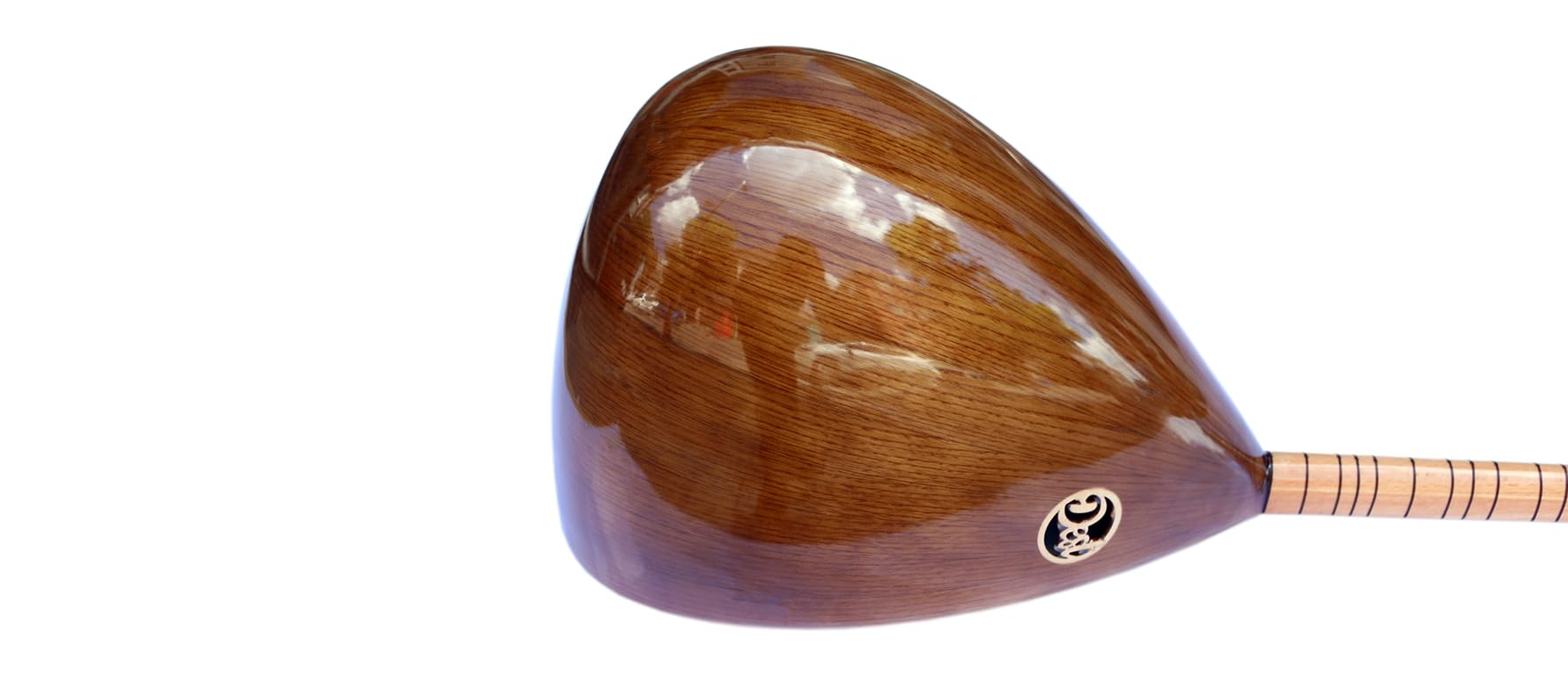 Turkish Short Neck Mahogany Baglama Saz For Sale - Image 8