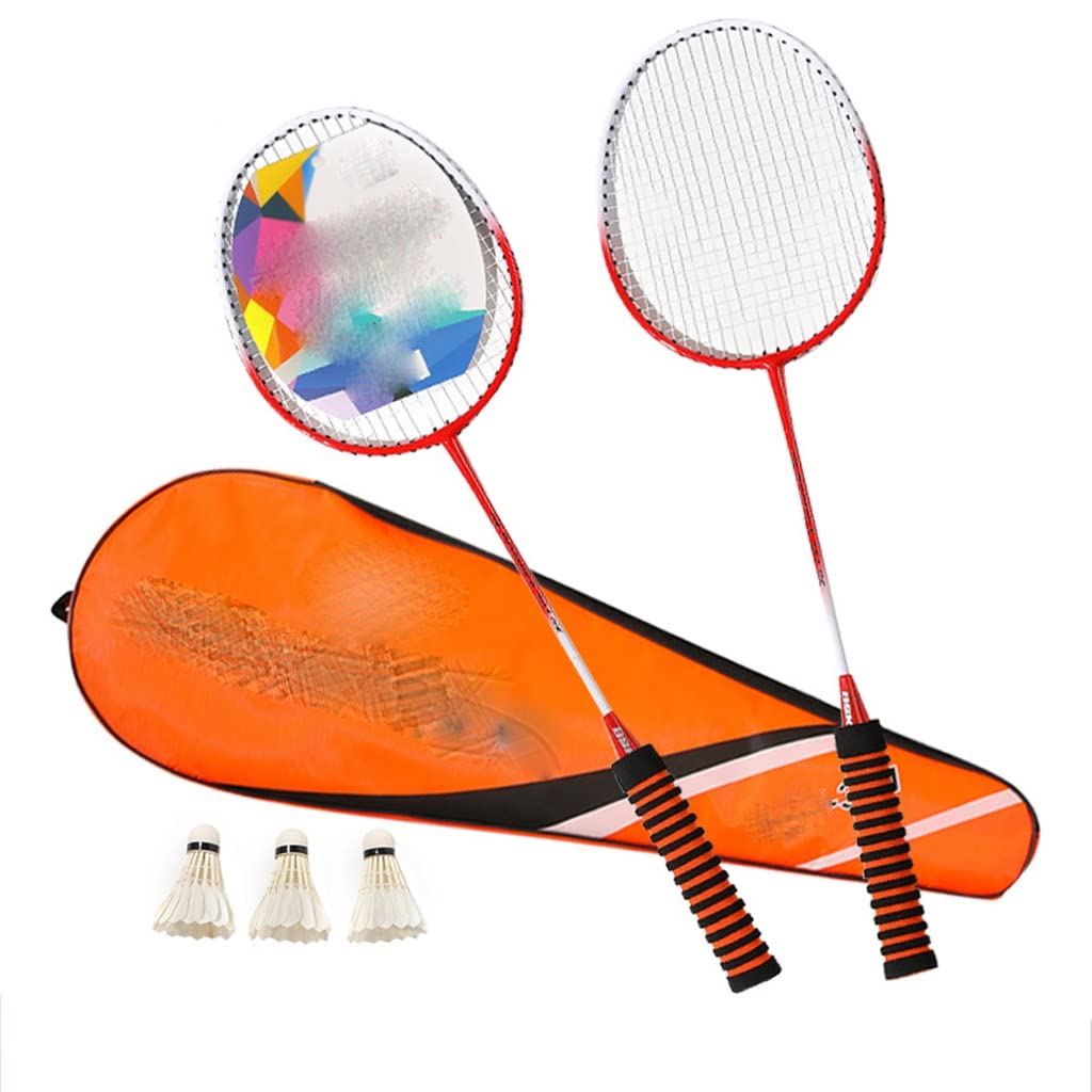 2pcs Professional Badminton Rackets Set Badminton Racquet Alloy Lightest Playing Badminton Whole