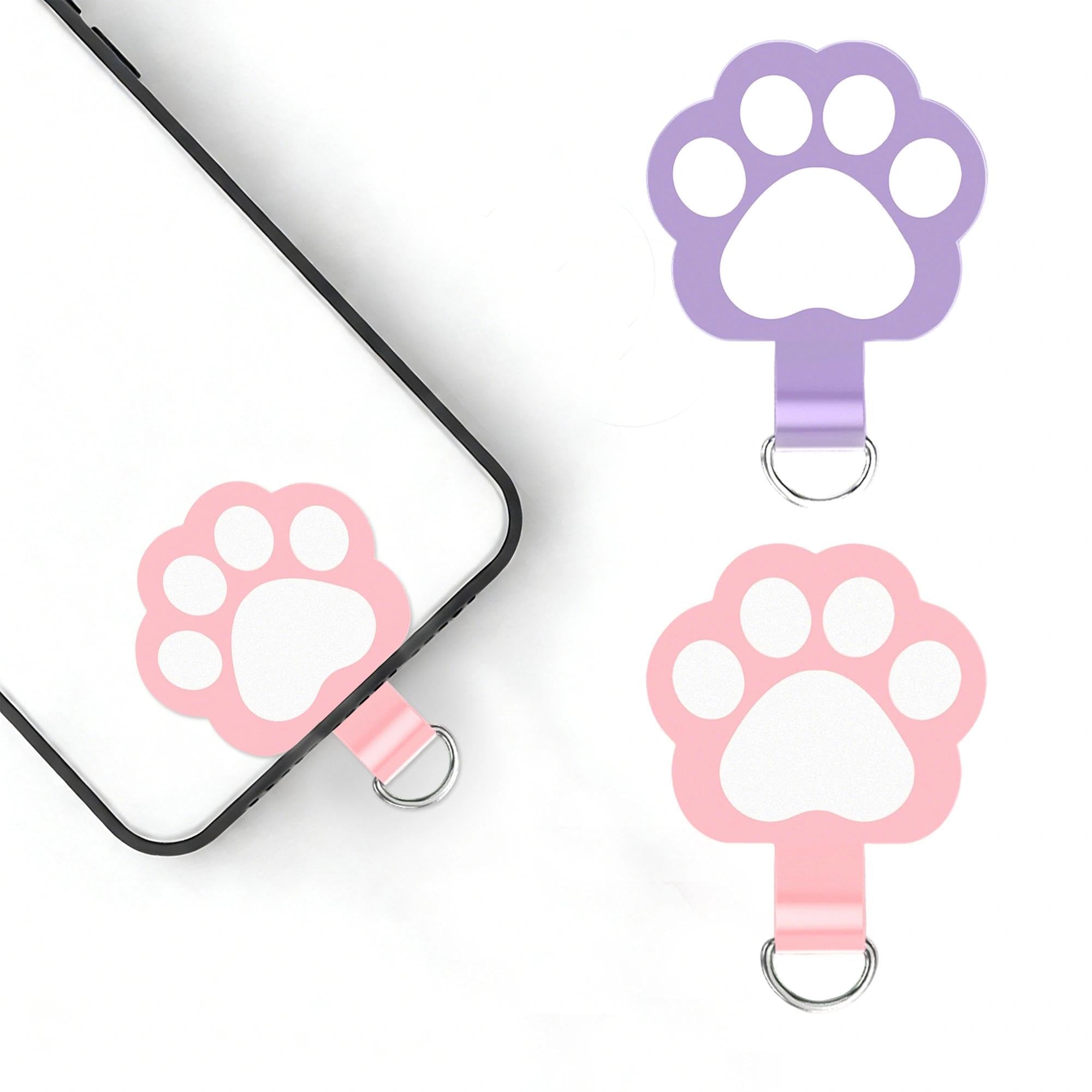 Amazon | 猫 肉球 ストラップホルダー 可愛い ねこ スマホストラップ