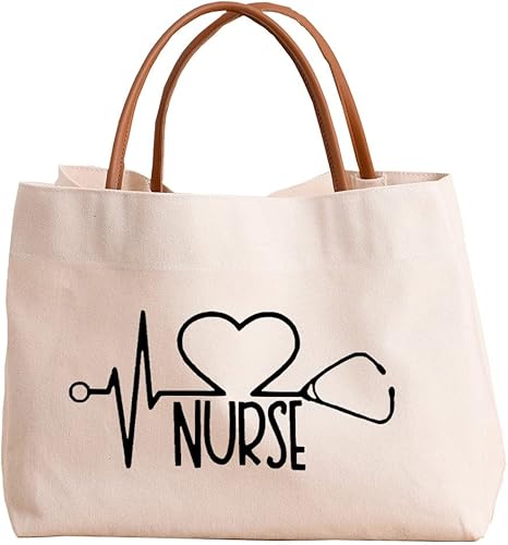 Bolsa de mano para enfermera, regalos para enfermeras, bolsa de enfermería RN para trabajo, compras, playa, viajes