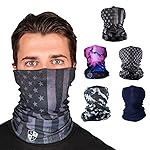 S A Company 5-Pack UV Face Shield | UV 30+ Multipurpose Neck Gaiter Balaclava for Adults
