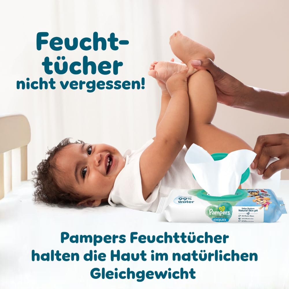 Pampers Baby-Dry Paw Patrol Edition Größe 5, 186 Windeln, 11kg-16kg, Bis zu 100Prozent Auslaufschutz und Komfort die ganze Nacht