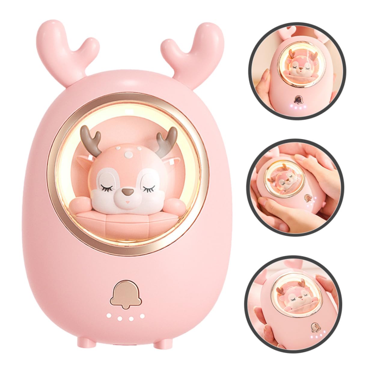 ULTECHNOVO Chauffe-Main Rechargeable USB Mini Chauffe-Main Portable avec Motif Dessin Animé pour Femmes
