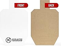 Vista 5 de KRATE Tactical Objetivos de cartón, blanco de tiro de silueta de papel de competencia, objetivos de torso para campo de tiro y práctica de armas