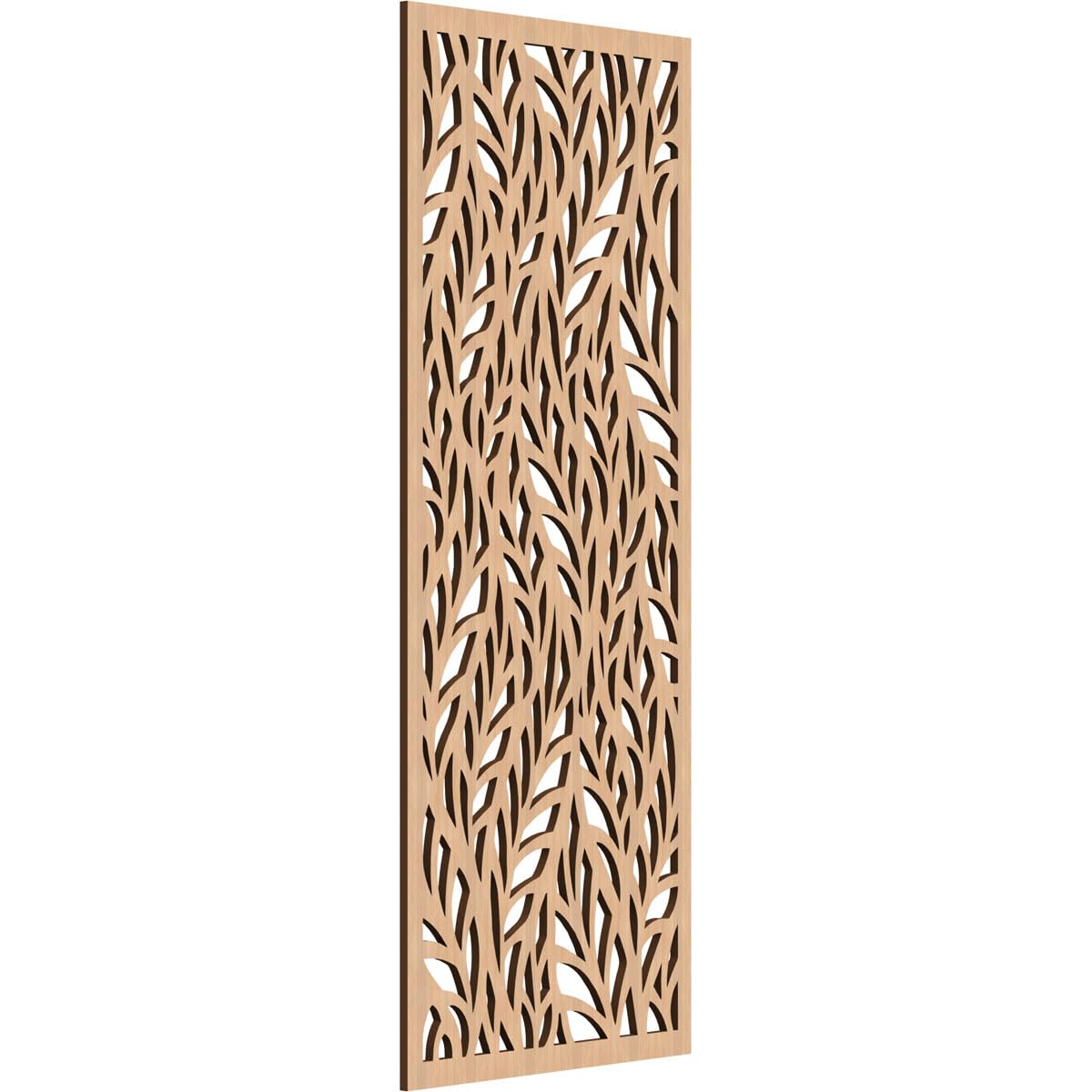 Ortonville Decorative Pierced Fretwork Wood Wall Panels, 19 3/8"W x 49 3/8"H x 3/8"T, Hickory
