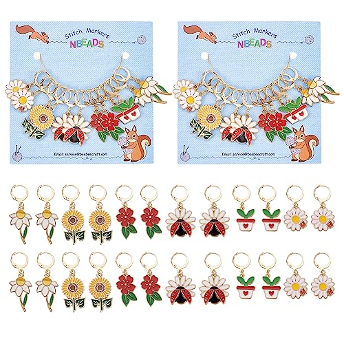 NBEADS 24 Pcs Plant Theme Stitch Markers