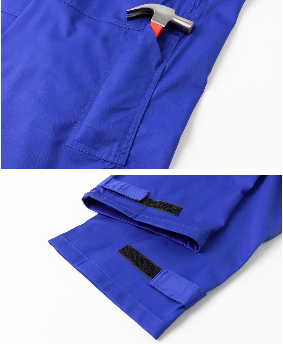 Mens Workwear Coveralls Multi Pockets Work Suit Mechanic Overalls Jumpsuits Unisex Long Sleeve Garage Coverall