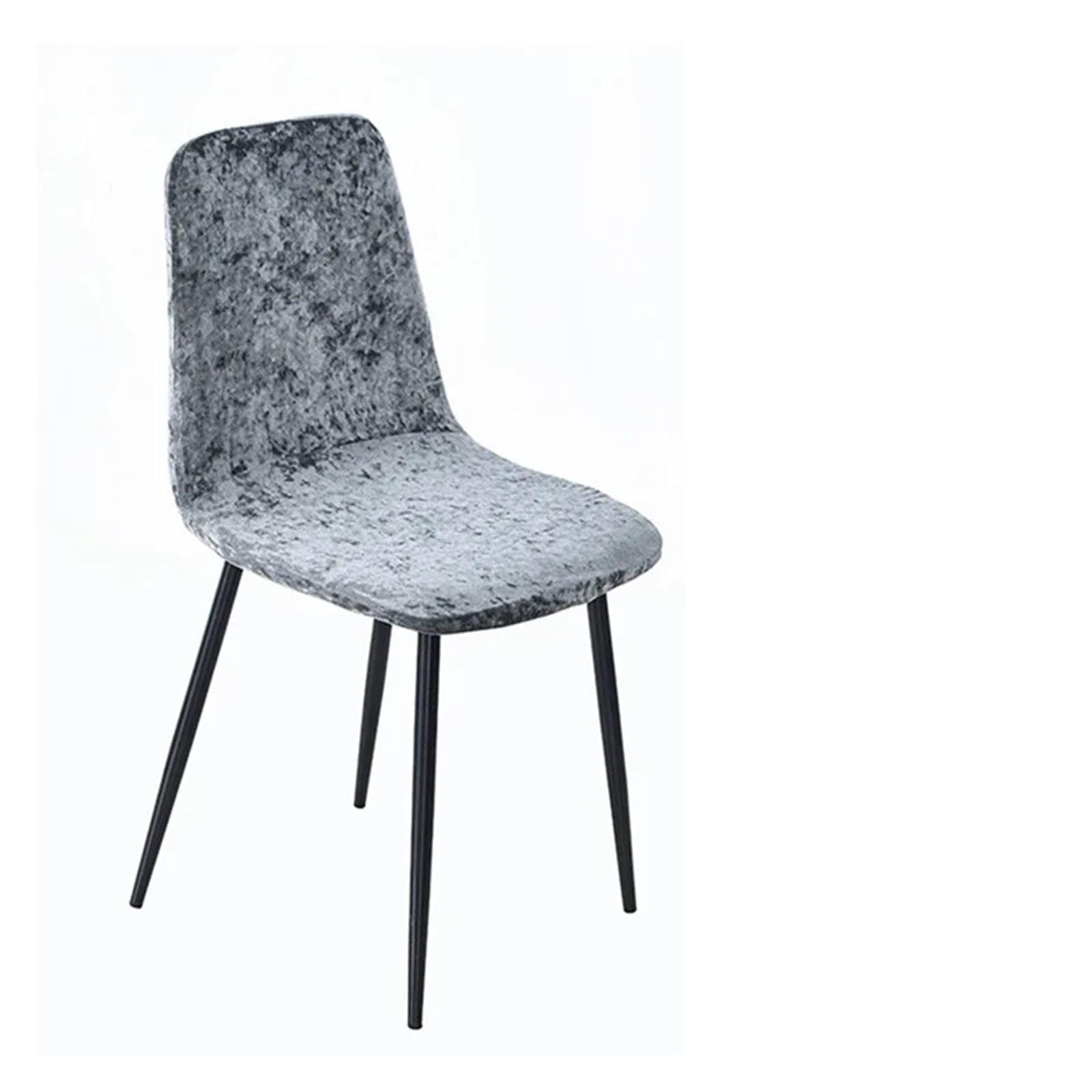 CIOPLJHKL Velvet Shell Chair Cover Stretch Plain Dining Seat Covers Elastic Armless Removable Furniture Slipcovers Home Decor for Hotel, Banquet(Grey)