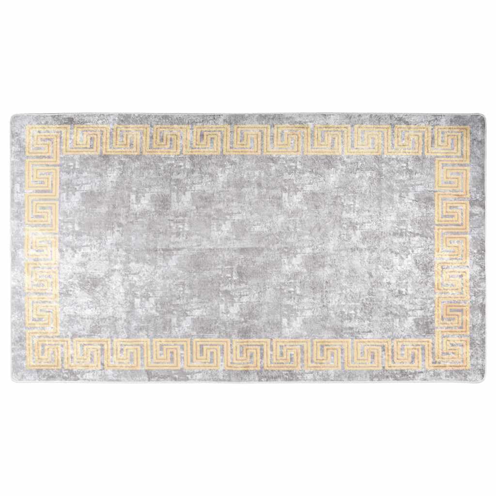 Tapis isolant phonique et lavable grand format en velours gris avec envers antidérapant