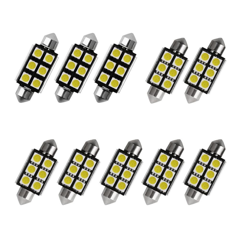 8X-SPEED 10PCS Led Interior Light 5050 bulbs Kit for BMW 3series E36 1992-1999 318I,318IS,318TI,323I,323IS,328I,328IS, Used for Car Interior/Indoor