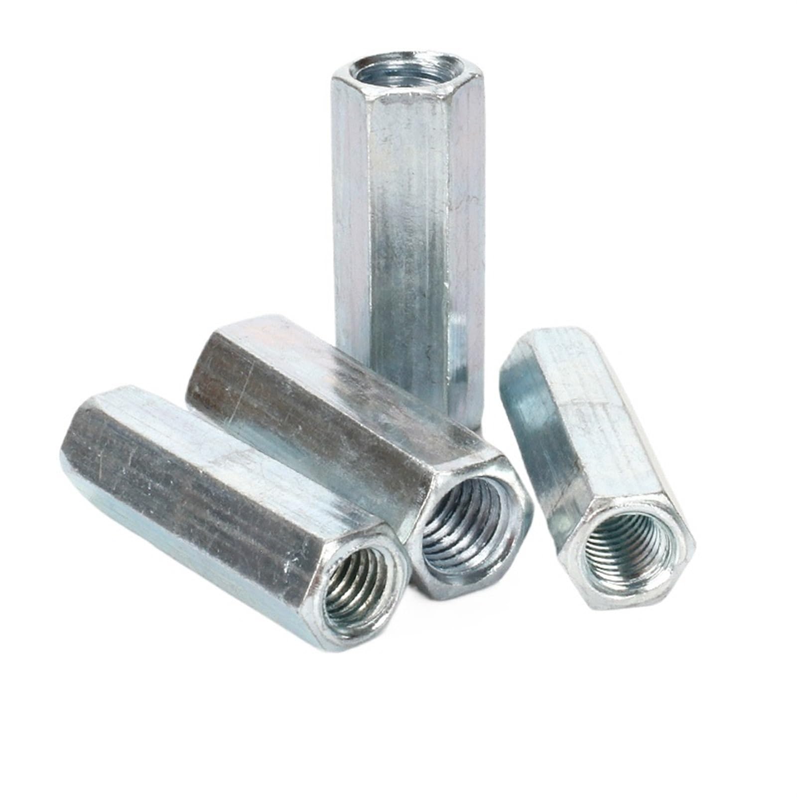 Dadi per Barre Lunghe, Dadi filettati di accoppiamento Esagonale zincati da M6 a M20 Confezione da 5 Pezzi(10pcs,M10x35)