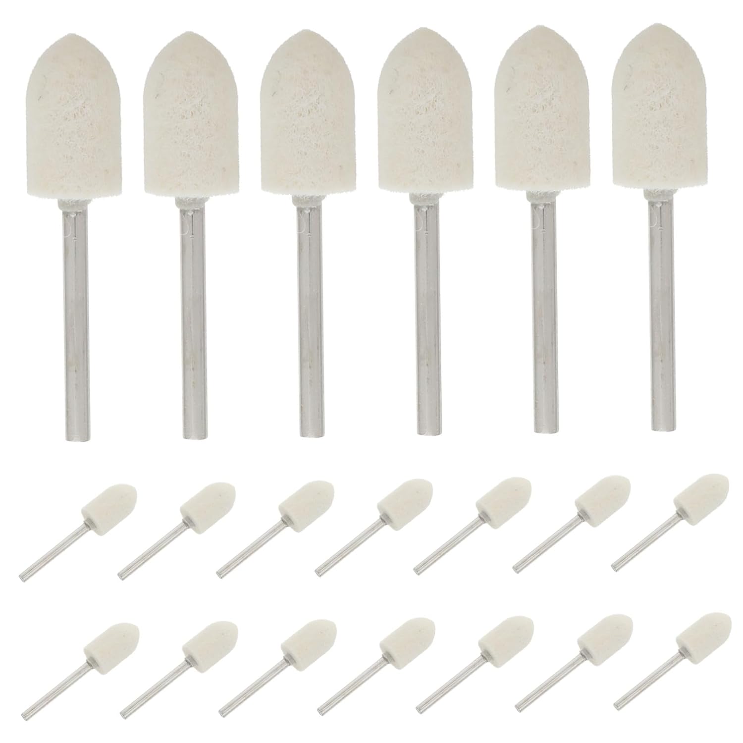 BESTOYARD 20pcs 10mm Cone Shape Wool Felt Polishing Bits Kit for Rotary Tools Felt Buffing Wheels for Jewelry and Metal Professional for Drill Accessories