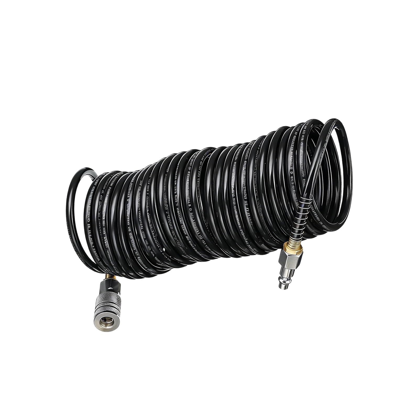Shyyoulqe Black Air Compressor Hose 7.5M Tubing 1 / 4In Quick Coupler Pneumatic Tubing Quick Coupling Pipe Pneumatic Tool Part Permanent Polyethylene Tire Repair Tube