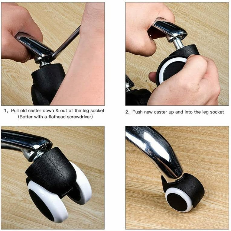 Furniture Castors Castor Wheels 2inch Office Chair Wheels Rotating Quiet Chair Wear-Resistant Chair Roller Casters Wheels