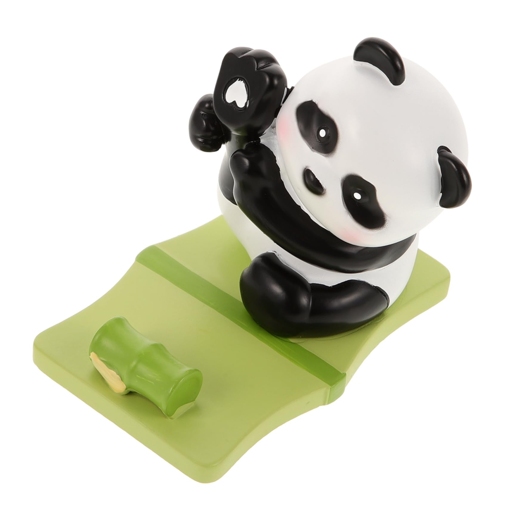 Mikikit 3pezzi Supporto Per Cellulare Panda Resina Decorativa Porta Telefono Da Scrivania Compatto e Carino Per Adulti Accessorio Da Tavolo Funzionale e Estetico