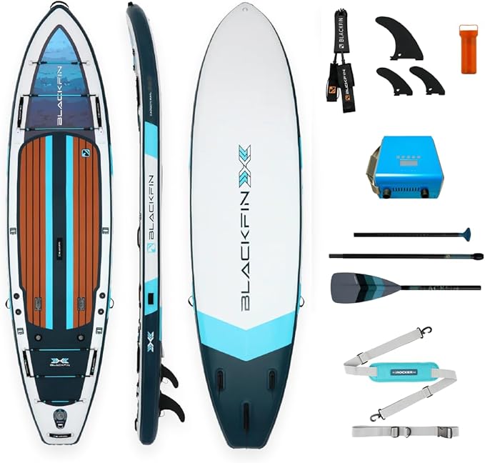 iROCKER Blackfin Model XL 6.0 Inflatable Stand Up Paddle Board Premium SUP and Accessories Made for All Skill Levels, Enhanced Stability