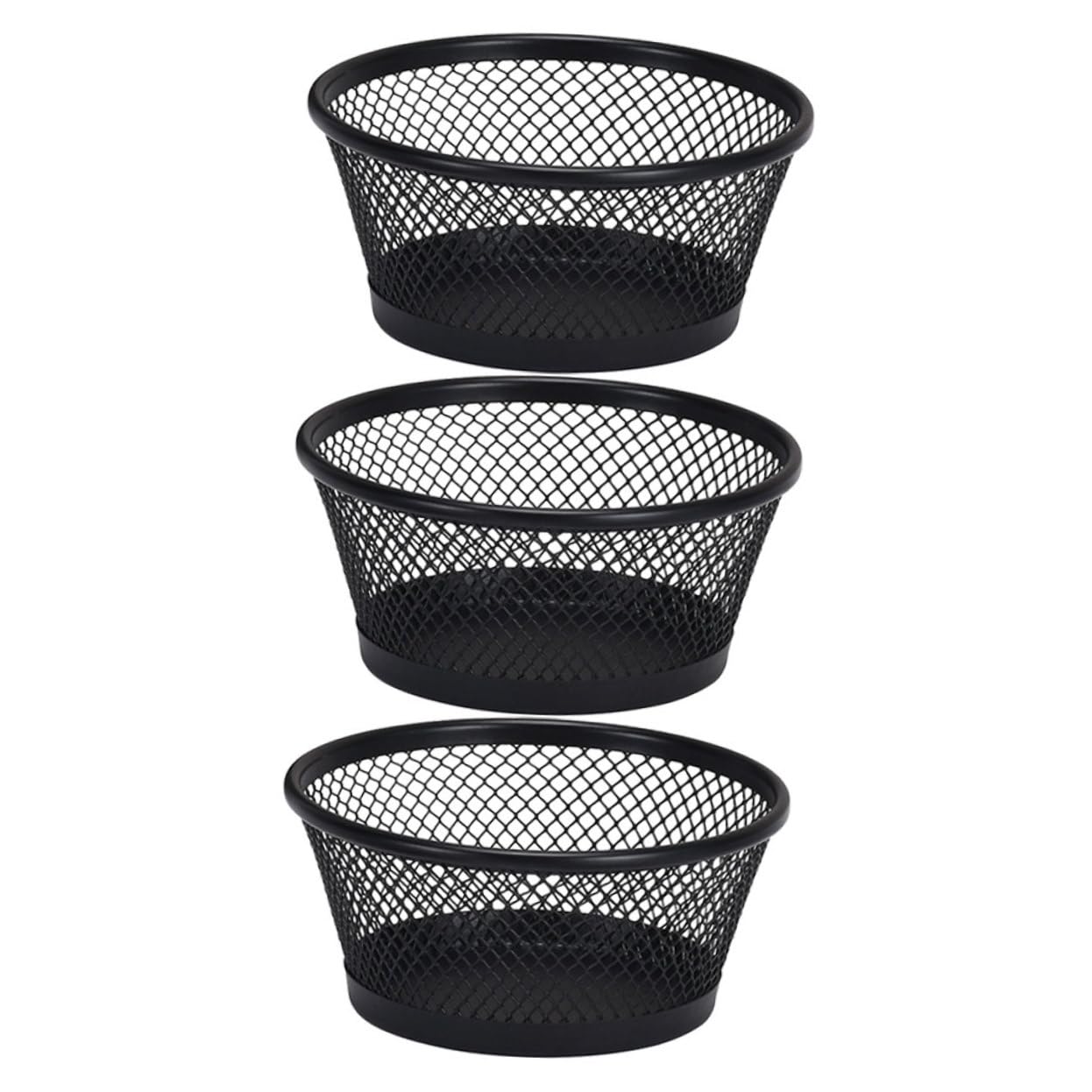 FUNOMOCYA 3Pcs Paper Clip Holder Elegant Mesh Organizer for Office Supplies Binder Clip Dispenser for Desk for Home Office and Classroom Use