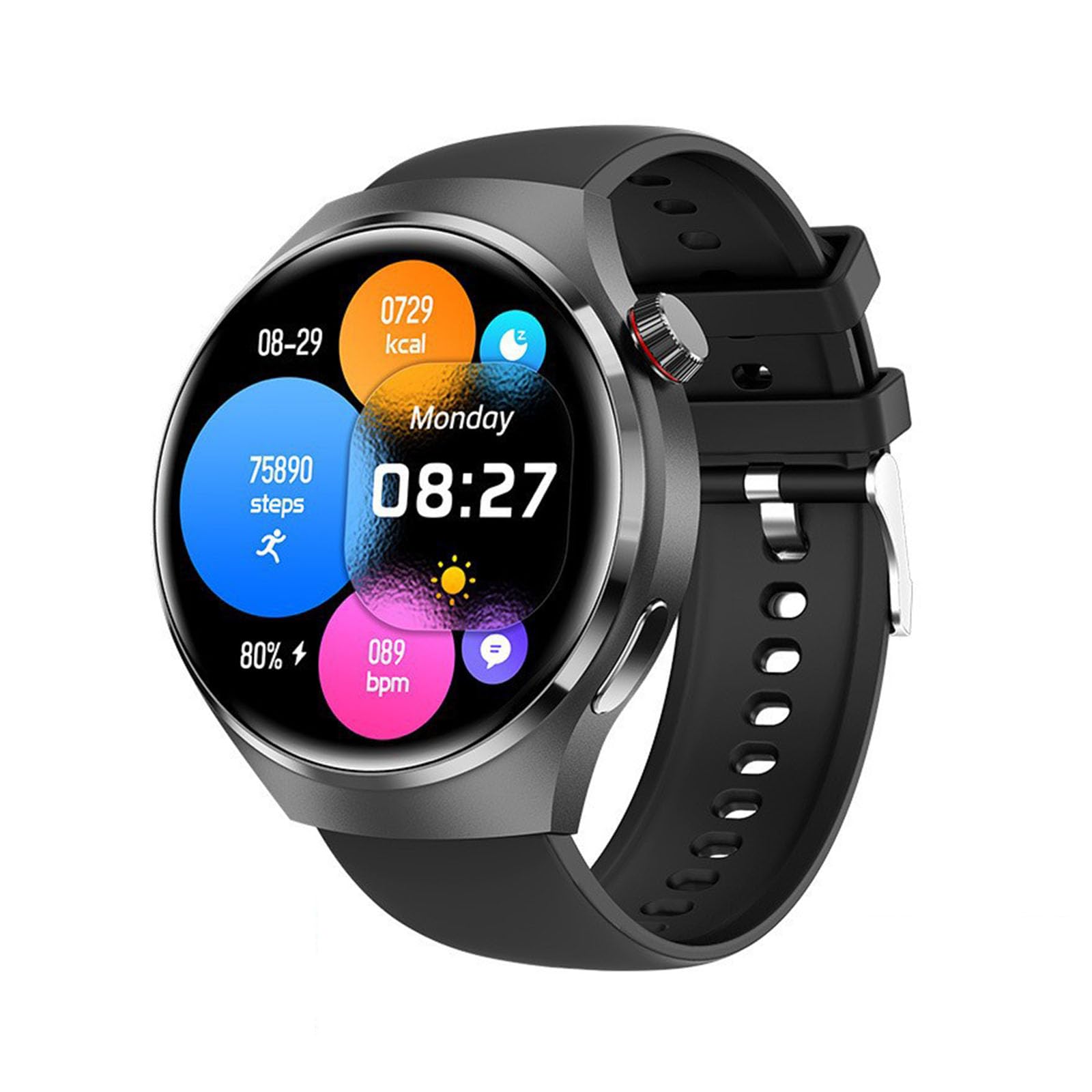 Reloj Inteligente, Pantalla Grande HD De 1,6", con Rastreador De Actividad Física, Llamadas Bluetooth, Monitoreo De Salud, Control De Acceso NFC, Smartwatch Deportivo Resistente Al Agua IP67,F