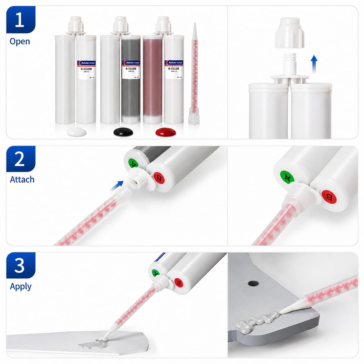 VIDOO Kafuter Adhésif Élastomère d'Enrobage 400g, Colle Mastic Étanche et Isolant pour Compteurs et Appareils - K-5318BL
