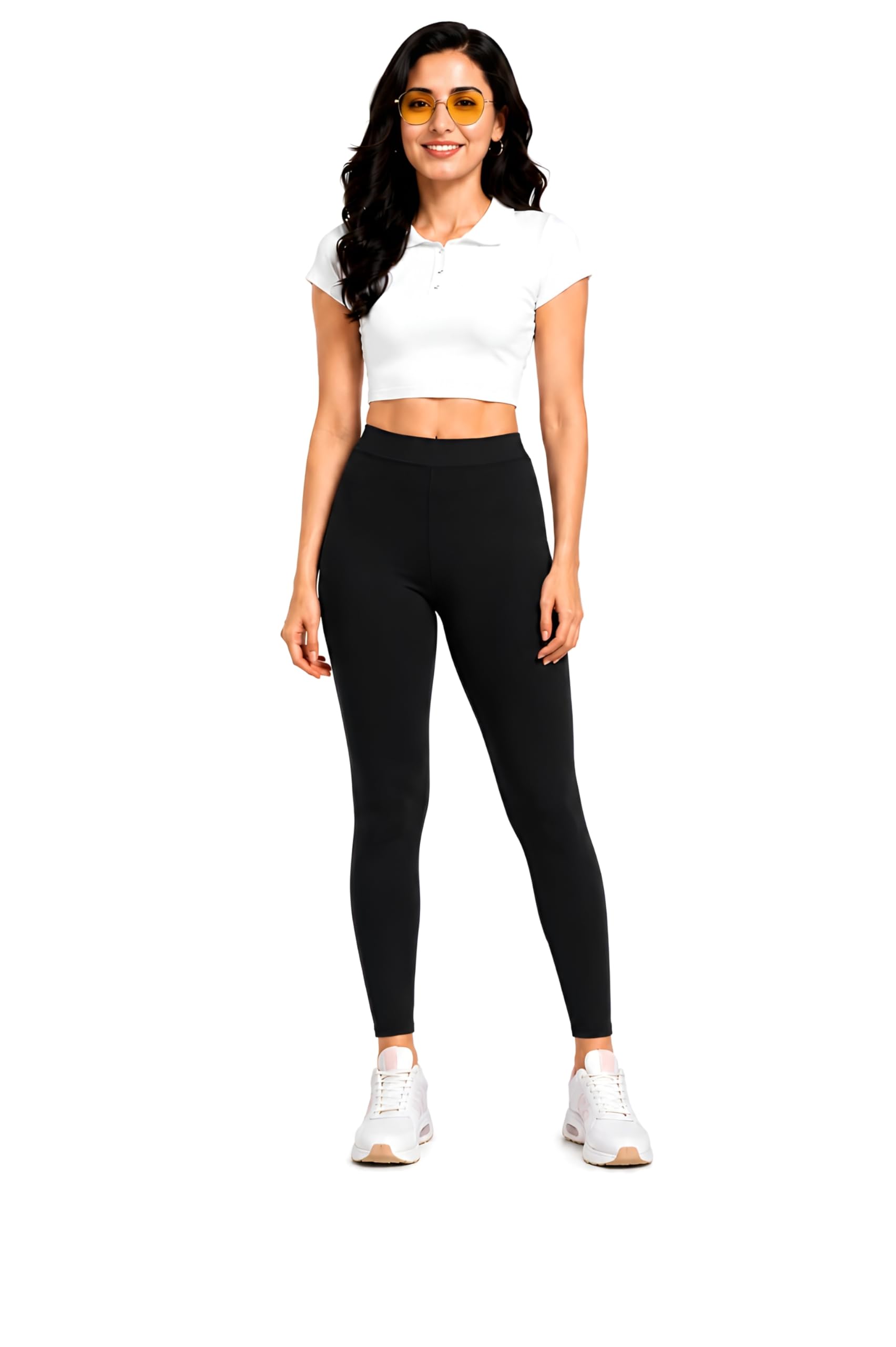 Premium Women’s Ankle Length Leggings (Black Pack of 1) | Bio Wash 4 Way Stretch | High Waist Soft & Comfortable-picture-15