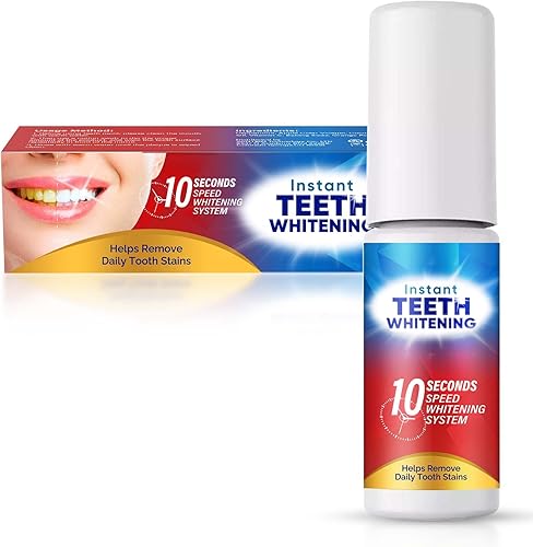 TUHIMO Pintura dental, blanqueamiento de dientes instantáneo, kit de pintura para eliminar manchas de dientes, esmalte de dientes portátil blanco