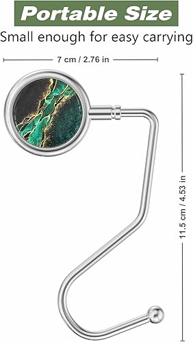 Miniatura 2 de Ganchos para bolso de mesa, juego de 2 ganchos de metal para colgar bolsos para mujeres y niñas, mármol de lujo