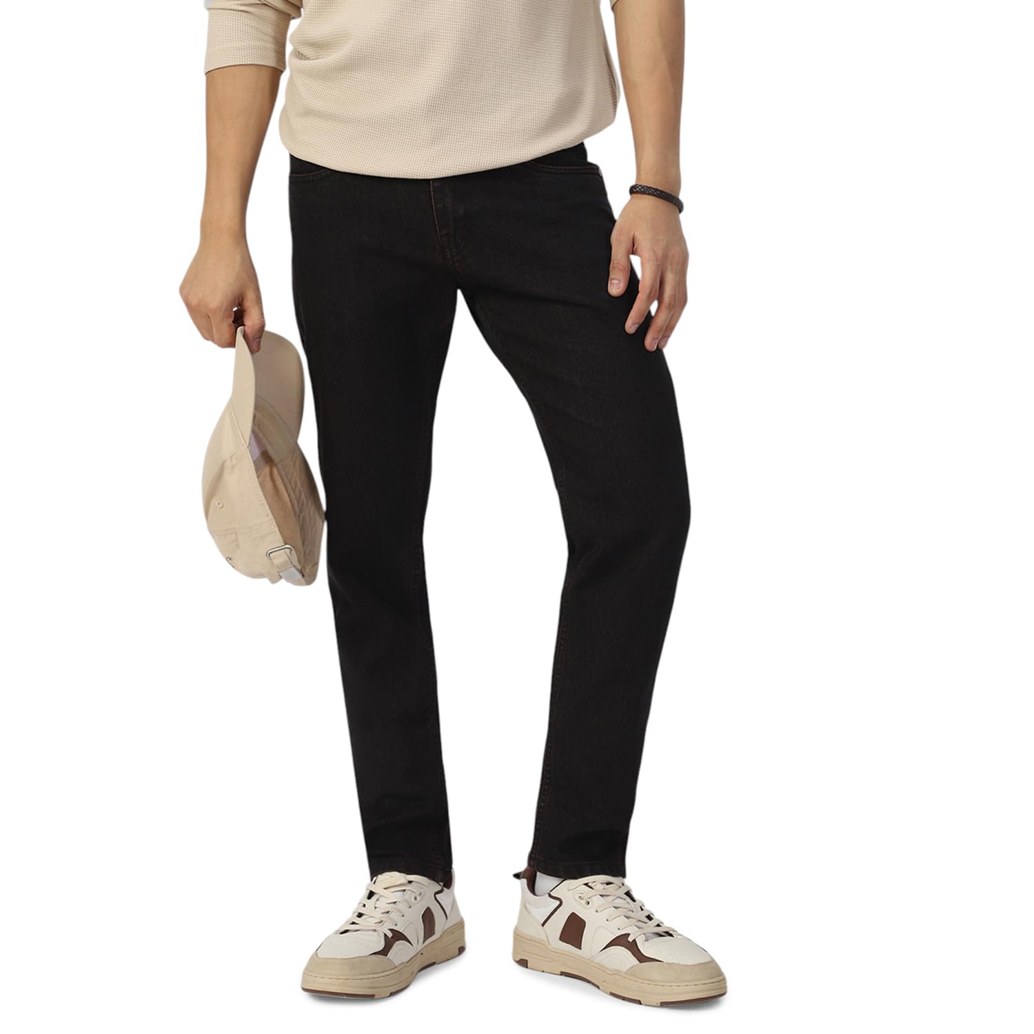 Urbano Fashion Men's Slim Fit Mid Rise Washed Jeans Stretchable