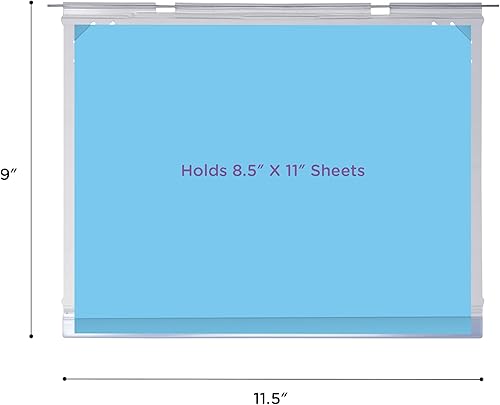 Miniatura 9 de Carstens Bolsillos de vinilo de repuesto con varillas para sistemas de archivo de documentos Kardex-Visitray, 8 x 5 pulgadas (paquete de 10)