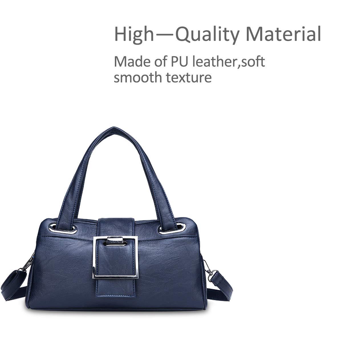 KANBUN Borse a Mano da Donna Borse a Mano da Donna Borse a Tracolla da Donna Borsa retrò da Donna in Pelle PU Grigia Quality Goods