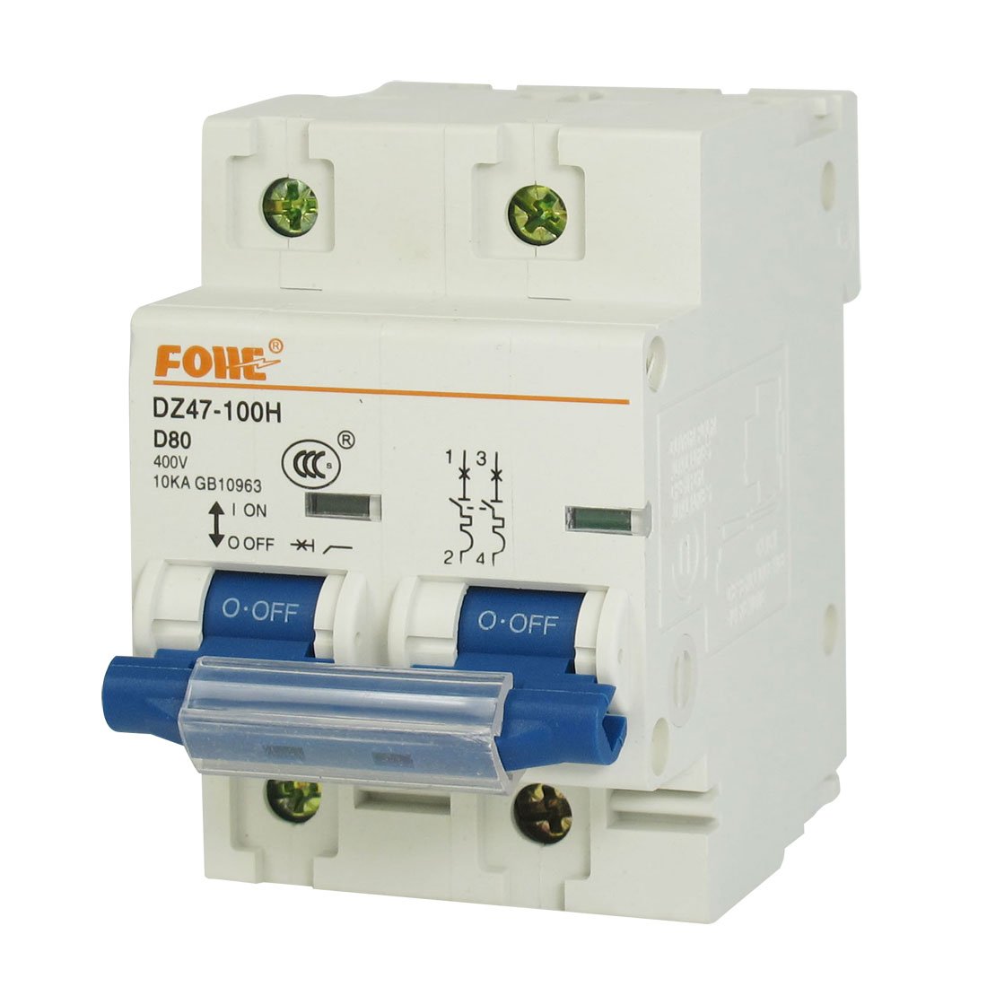 IEUMJNAT AC 400V 80A Two Poles Overload Protection MCB Mini Circuit Breaker