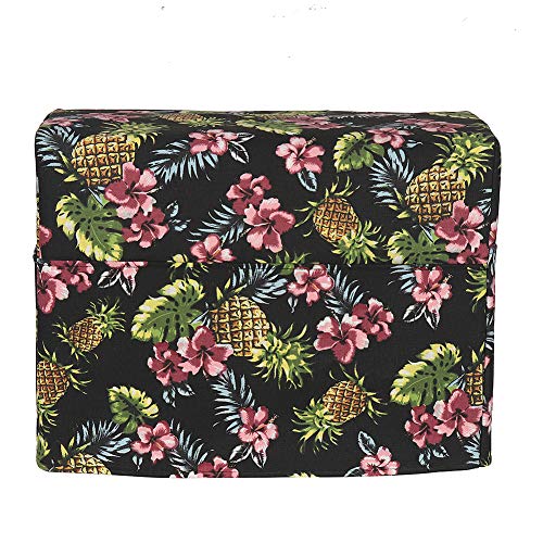 Sewing Machine Case Cover, Quilted Sewing Machine Dust Cover with Pockets for Extra Accessories Fits Most Standard Brother Singer Machines, Sewing Storage Case Keep Clean and Safe (Tropical Pineapple) - Thumbnail 7
