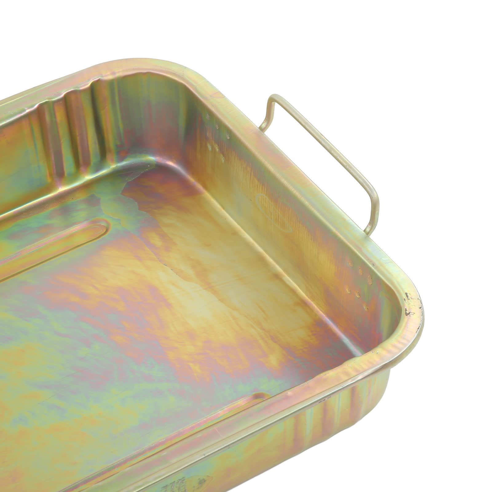 Bandeja de Goteo de Aceite Contenedor de Drenaje de Aceite galvanizado Recipiente de Drenaje de Metal Profesional para mecánica de Motocicletas Uso de Cambio(640x440x105mm)