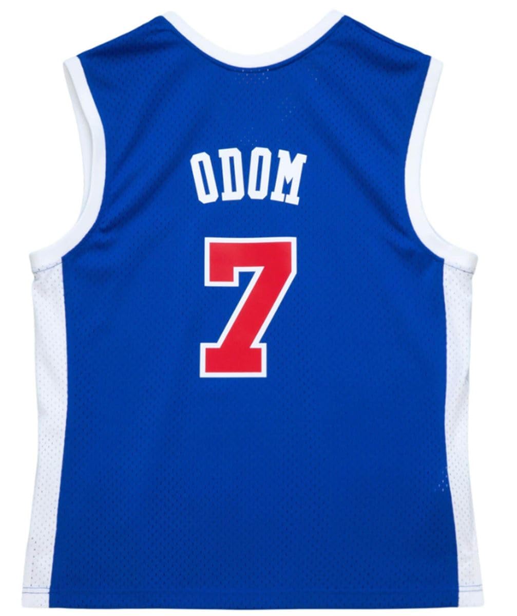 Mitchell & Ness - Maglia NBA Lamar Odom Los Angeles Clippers 2002-03 Hardwood Classics Swingman, colore: Blu