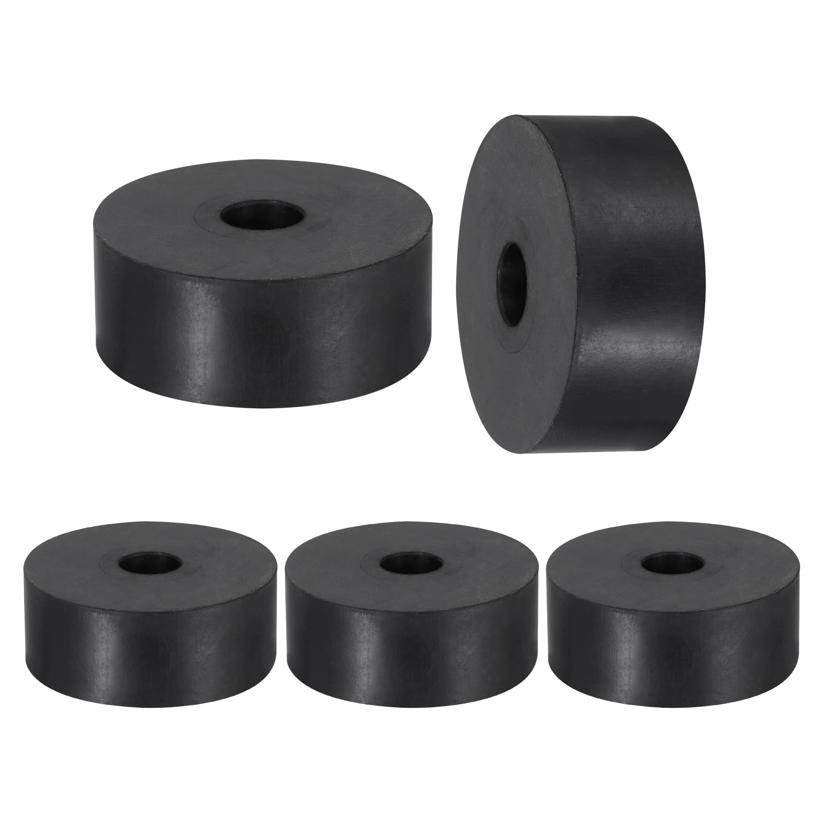 sourcing map 5 Pcs Round Rubber Spacers 50mm OD x 20mm ID x 12mm Thickness 3 Pcs Round Rubber Spacers 50mm OD x 20mm ID x 12mm Thickness